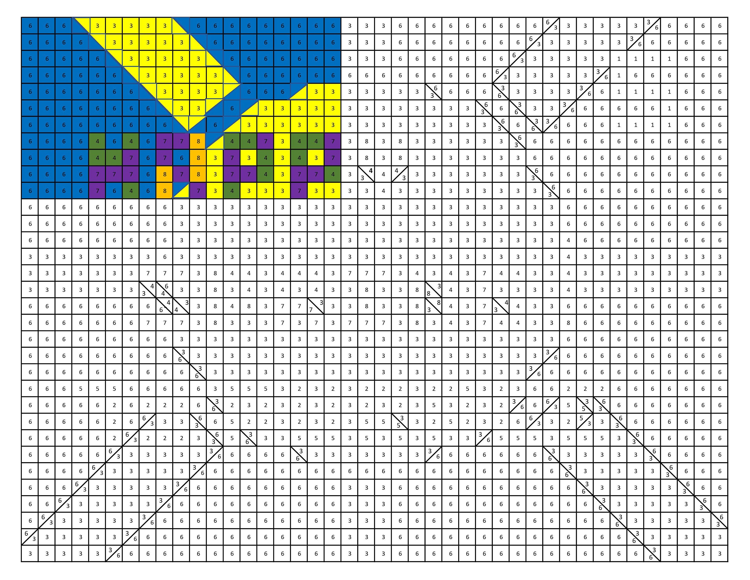 Discover Hidden Messages With Kids' Color-by-number Grid Riddle ...