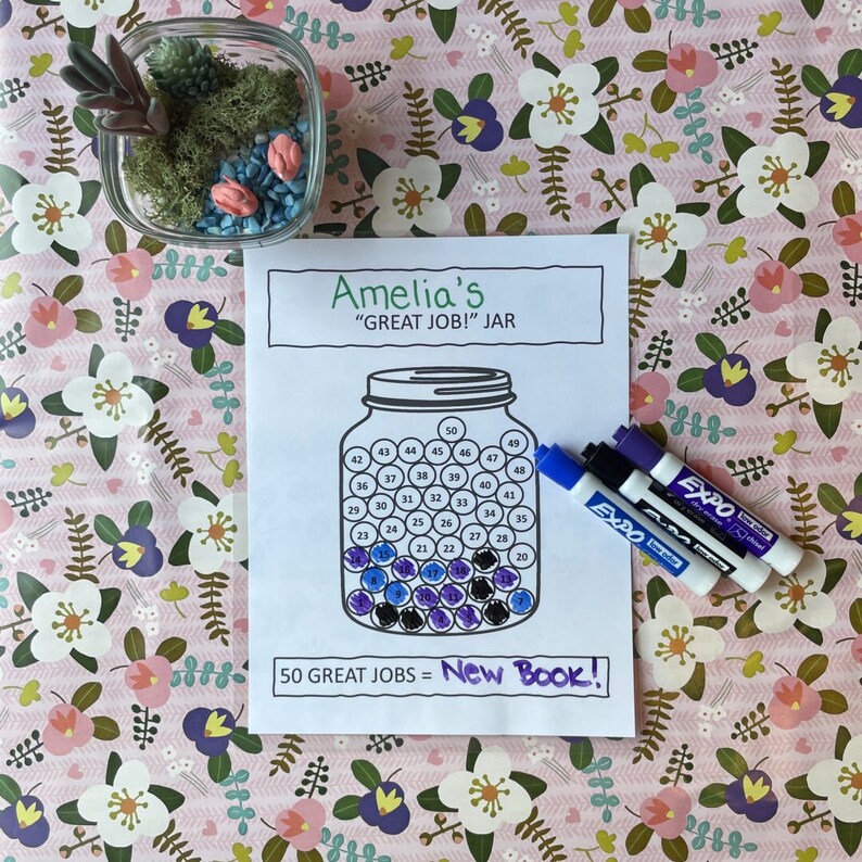 Reward Chart for Kids, 30 Rewards Version, Printable | Customize ...