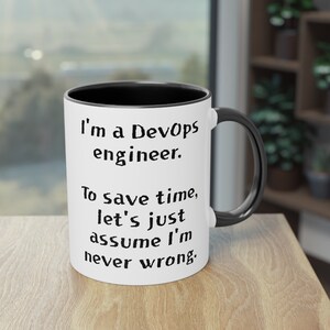Caneca de café para engenheiro de DevOps: presente para desenvolvedor de software imagem 2