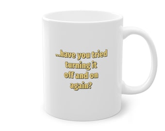 Taza de ingeniero informático: cita divertida sobre soporte técnico, regalo para programadores