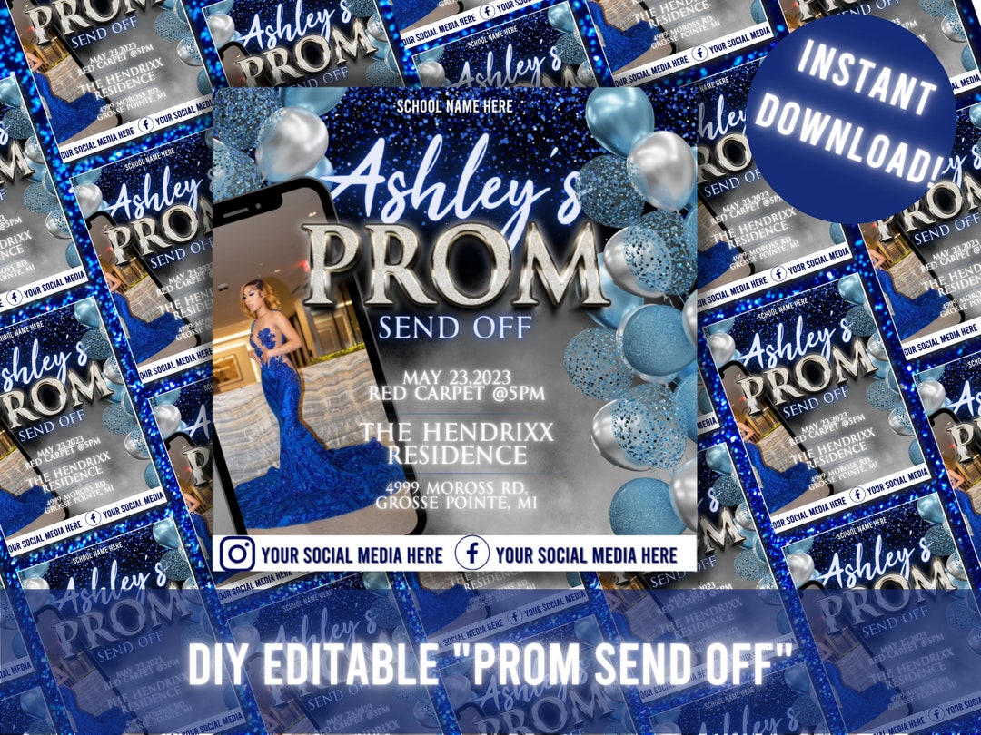 Prom Invitation Prom Send off Flyer Prom Invitation Flyer - Etsy