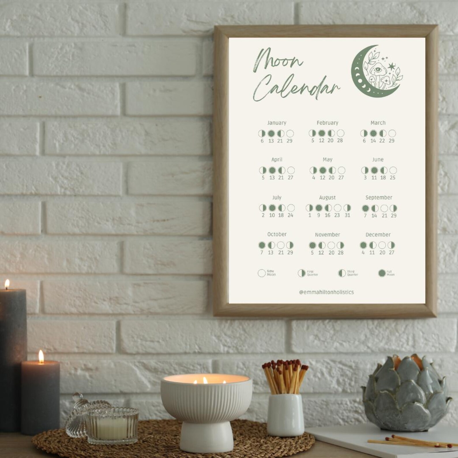 Calendar 2025 With Moon Phases 