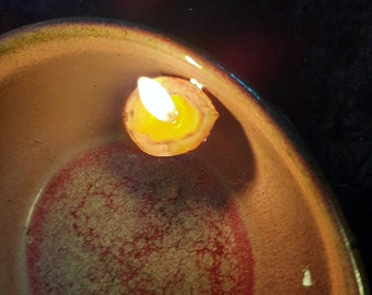 Walnoot Shell drijvende kaarsen