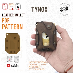 Taktische Leder Kartenhalter PDF Pattern - Minimalistische EDC Wallet Template - Digital Download für Leathercraft - DIY taktische Geldbörse