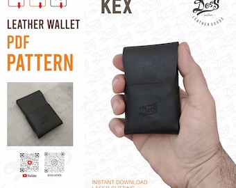 Plantilla PDF de tarjetero minimalista de cuero (A4/Carta EE. UU.)