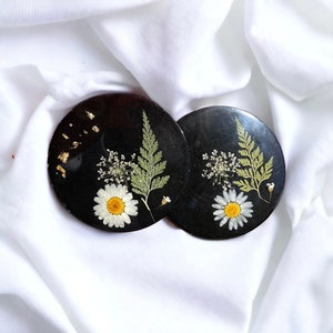 Floral Black 2pc Coaster Set