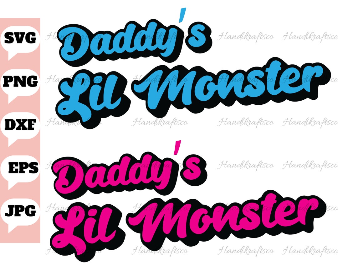 Daddy’s Little Monster Svg Momster Svg Dadcula Svg - Etsy