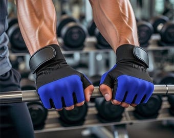 Heavy Duty Weight Lifting Leather Palm Gloves With Spandex Back And Wristwrap