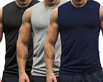 Wholesale Lot of 10 Men’s Muscle Shirts – Sleeveless Tank Tops for Gym & Workout