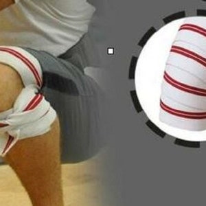 Powerlifting Knee Wraps Heavy Duty Pair - 68 to 72 Inches