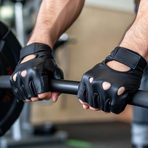 Real Leather Weight Lifting Gloves – Padded Grip for Gym & Training