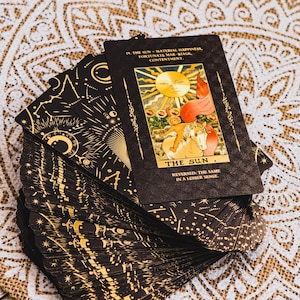 Carte dei Tarocchi con parole chiave, Mazzo di Tarocchi con significati, Tarocchi per principianti con guida, Strumenti di Divinazione, Imparare i Tarocchi, Tarocchi a 78 Carte
