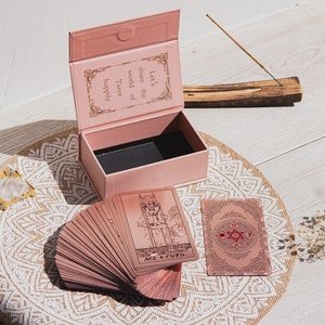 Tarot Deck 78 Cards, Tarot with Guidebook, Glossy Tarot Deck, Cute Tarot Card, Unique Tarot Deck, Tarot for Beginner, Boho Tarot