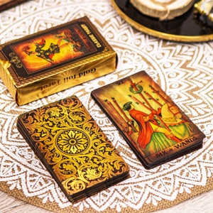 Victorian Tarot Cards with Guidebook, Learning Tarot, Gold Foil Tarot, Cute Tarot Set, Classic Tarot Deck, Pretty Tarot, Beginners Tarot