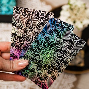 Holographic Tarot, Rainbow Foil Tarot Deck 78 Cards, Unique Tarot Deck with Box, Tarot for Beginners, Indie Tarot Deck, Spiritual Witch Gift