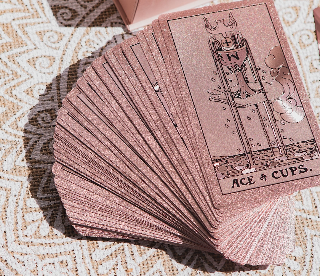 Pink Tarot Deck in Box, Tarot Cards, Oracle Card Deck