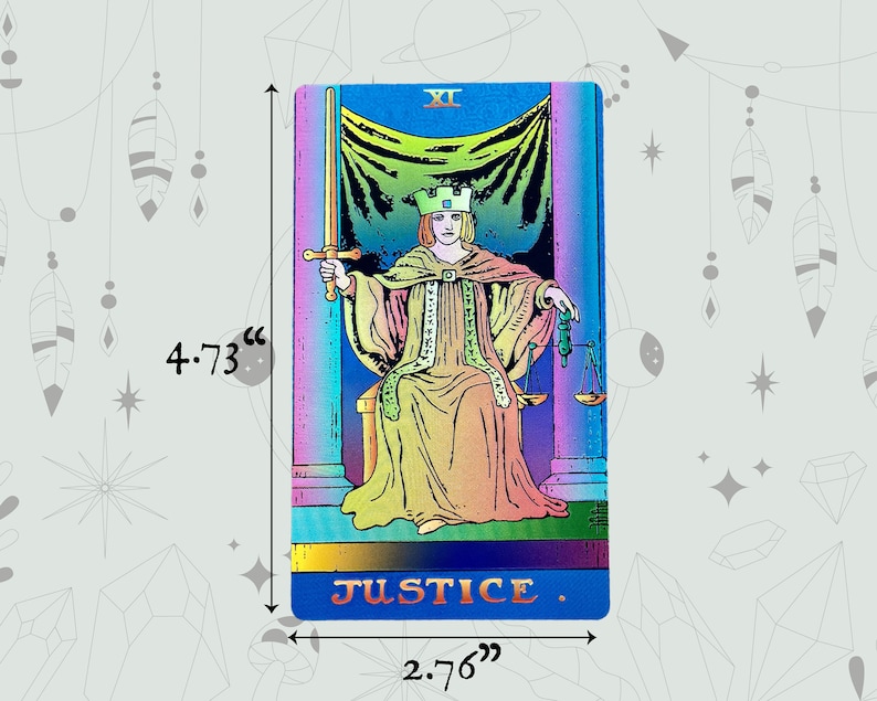 Tarot Deck, Witch Blue Tarot 78 Cards with Guidebook, Work Tarot Deck, Tarot Cards, Beginner Divination Tool, Pictured Tarot Divination Set 画像 7