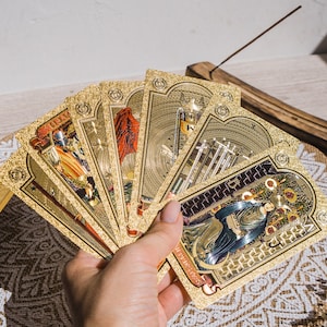 Baraja de cartas del tarot espiritual, tarot para principiantes con guía, 78 cartas del tarot brillante, tarot Rider Waite lindo, tarot tradicional, femenino
