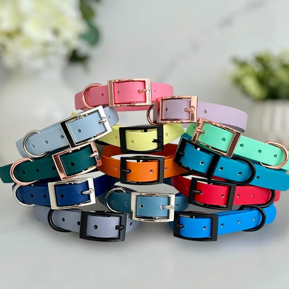 Biothane Dog Collar, Waterproof, Durable, Custom, Design your own, Easy Clean,