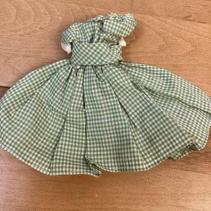 Vintage Doll Dress Green Jill Little Miss Revlon Tammy Jan Cissette Barbie