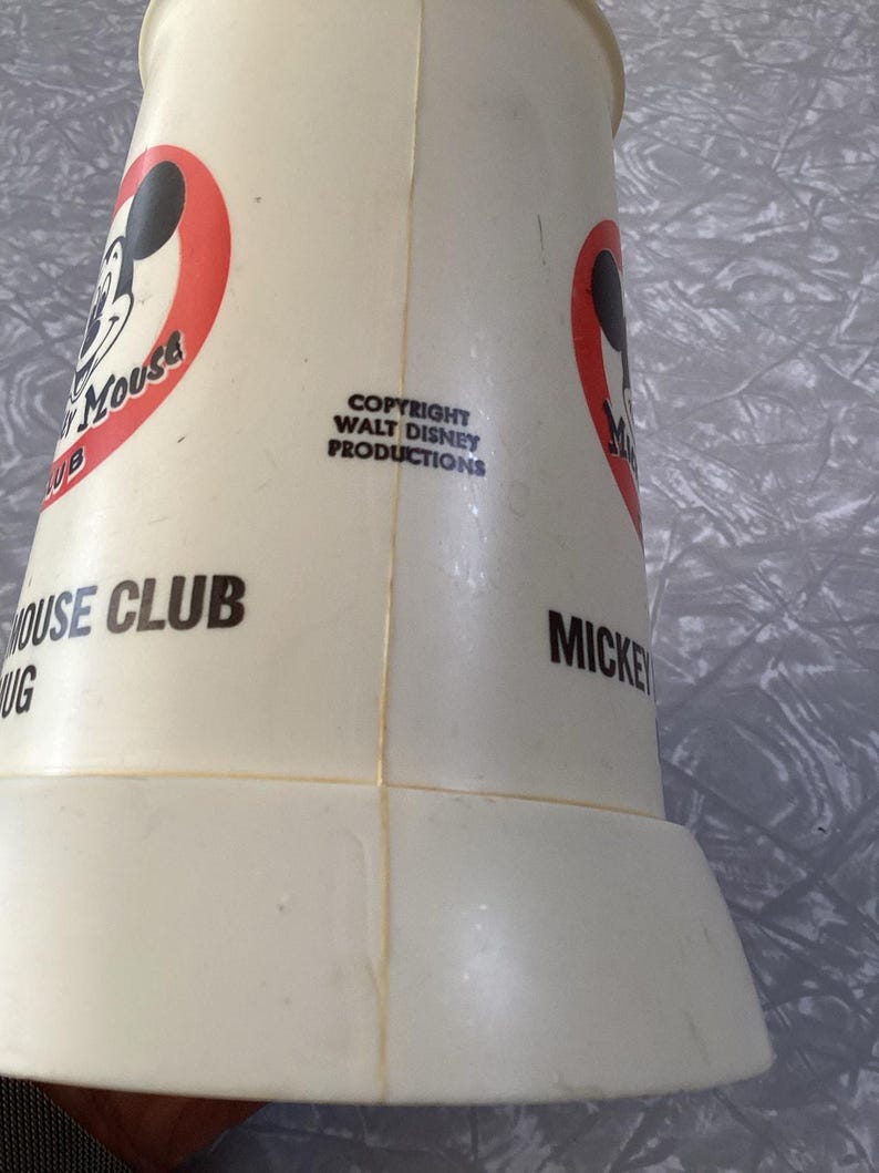 Vintage 1960s Walt Disney Mickey Mouse Club Plastic Mug image 6