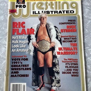 Vintage Dell Pro Wrestling Illustrated Magazine January 1992 Issue
