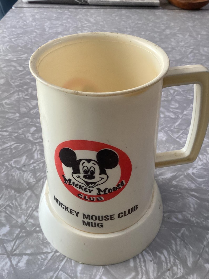 Vintage 1960s Walt Disney Mickey Mouse Club Plastic Mug image 1