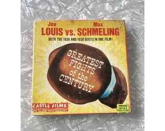 Joe Louis vs Max Schmeling Castle Films Super 8 Movie Reel 1936 1938 Bouts BW