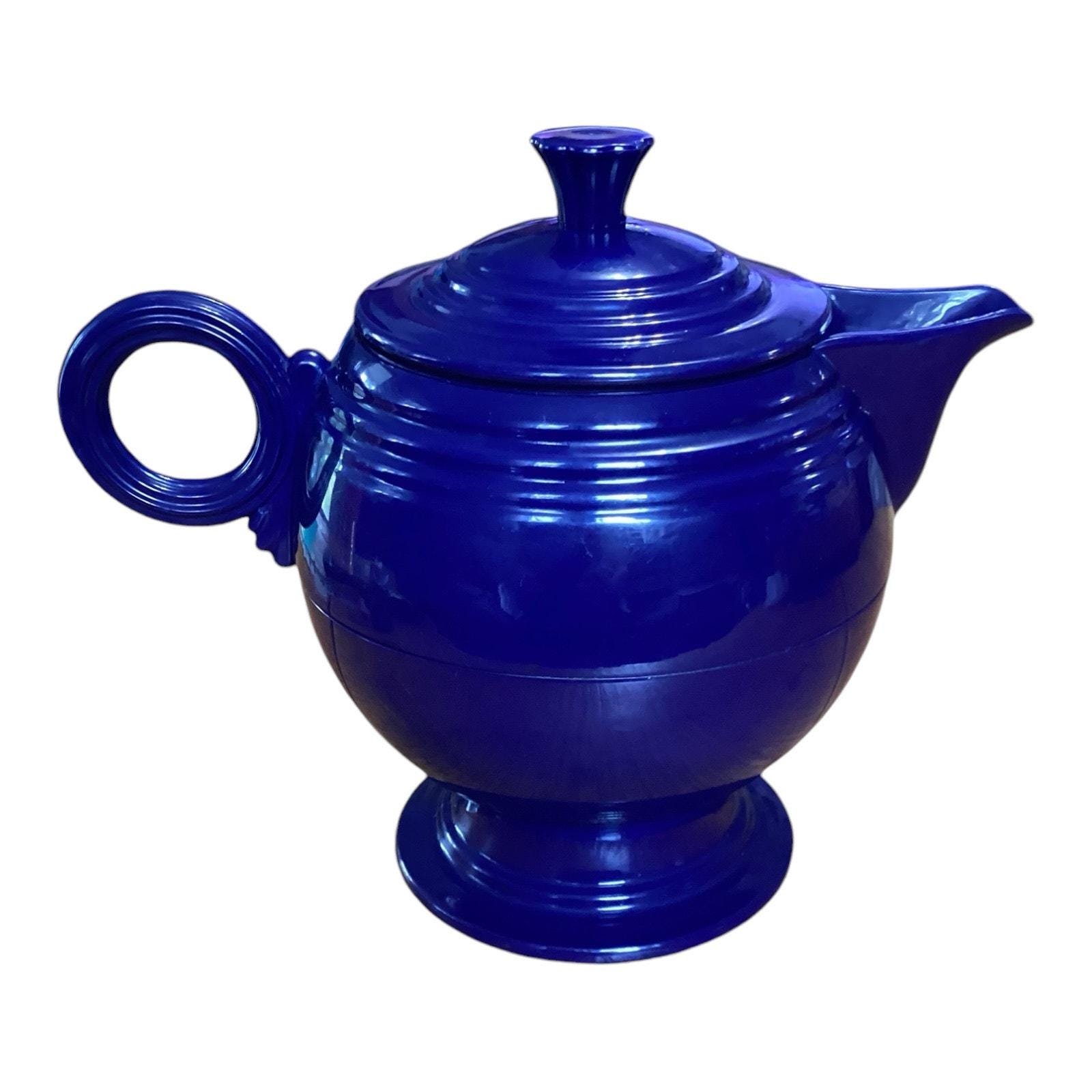 Fiestaware Fiesta Thermal Insulated Plastic Teapot Cobalt Blue Homer Laughlin