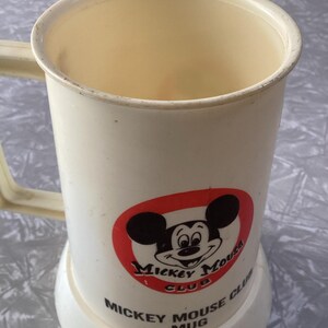 Vintage 1960s Walt Disney Mickey Mouse Club Plastic Mug image 3