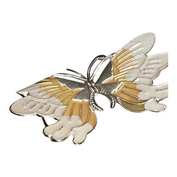 Butterfly Graphic Metal Belt Buckle Vintage Vintage Metal 2 Piece Butterfly Belt Buckle Yellow Boho  main image 2