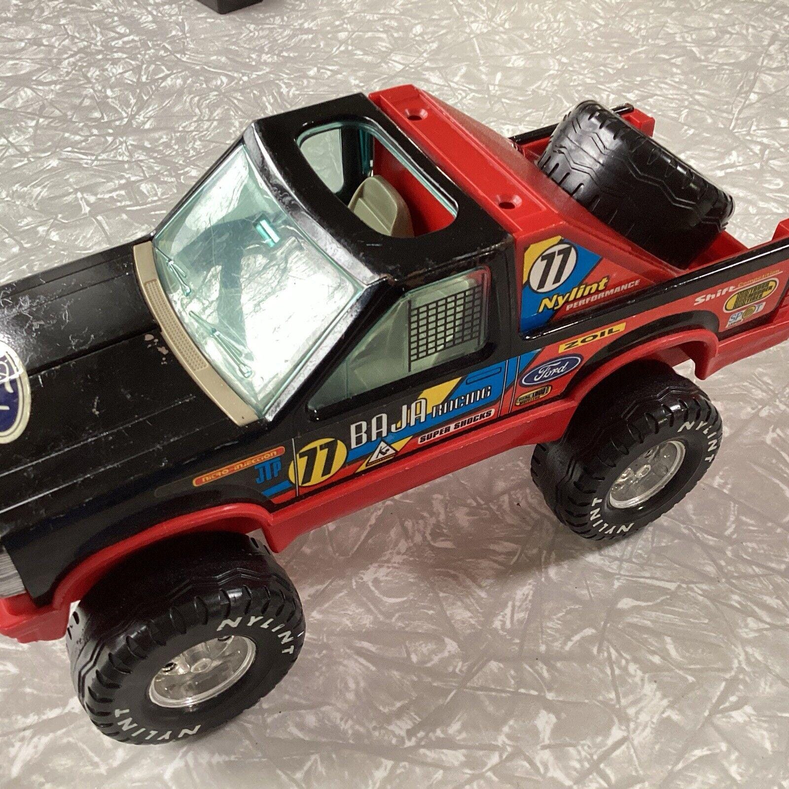 Vintage NYLINT Pressed Steel Metal JTP #77 Black Ford Baja Racing