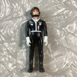 1983 Laser Force Black Suit Pilot 3.5 Inches Tall Action Figure Toy Gay Toys