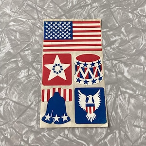 Vintage 1976 Bicentennial 76 USA Sticker Sheet Unused Decal Sticker