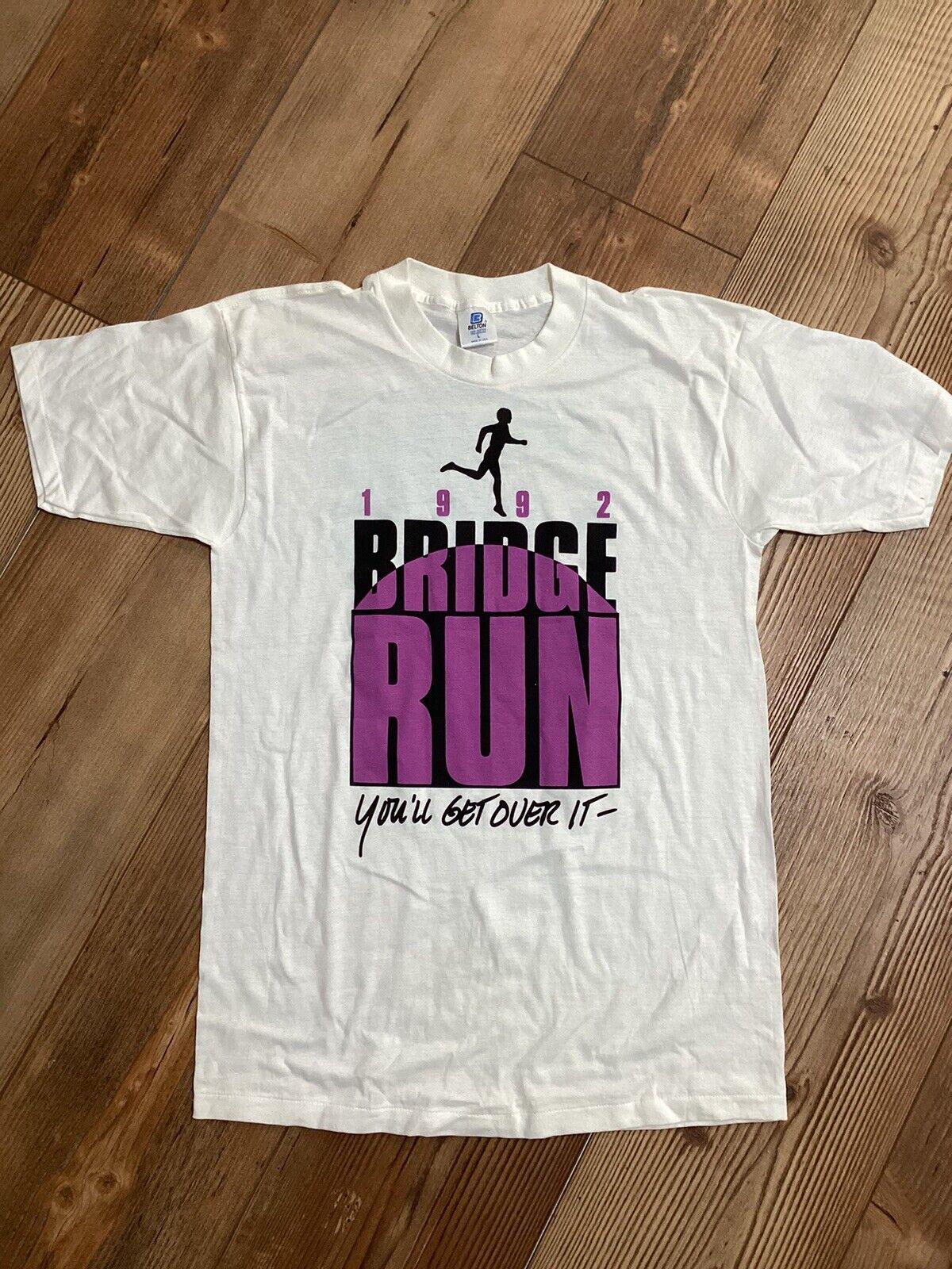 Vintage Deadstock 1992 Bridge Run T Shirt Belton Size Large Coca 