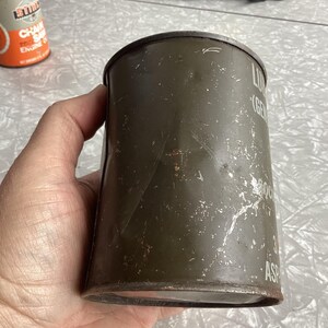 Vintage 1954 Army Aircraft Lubricating Grease Can MIL L 7711 Socony Vacuum Oil image 6
