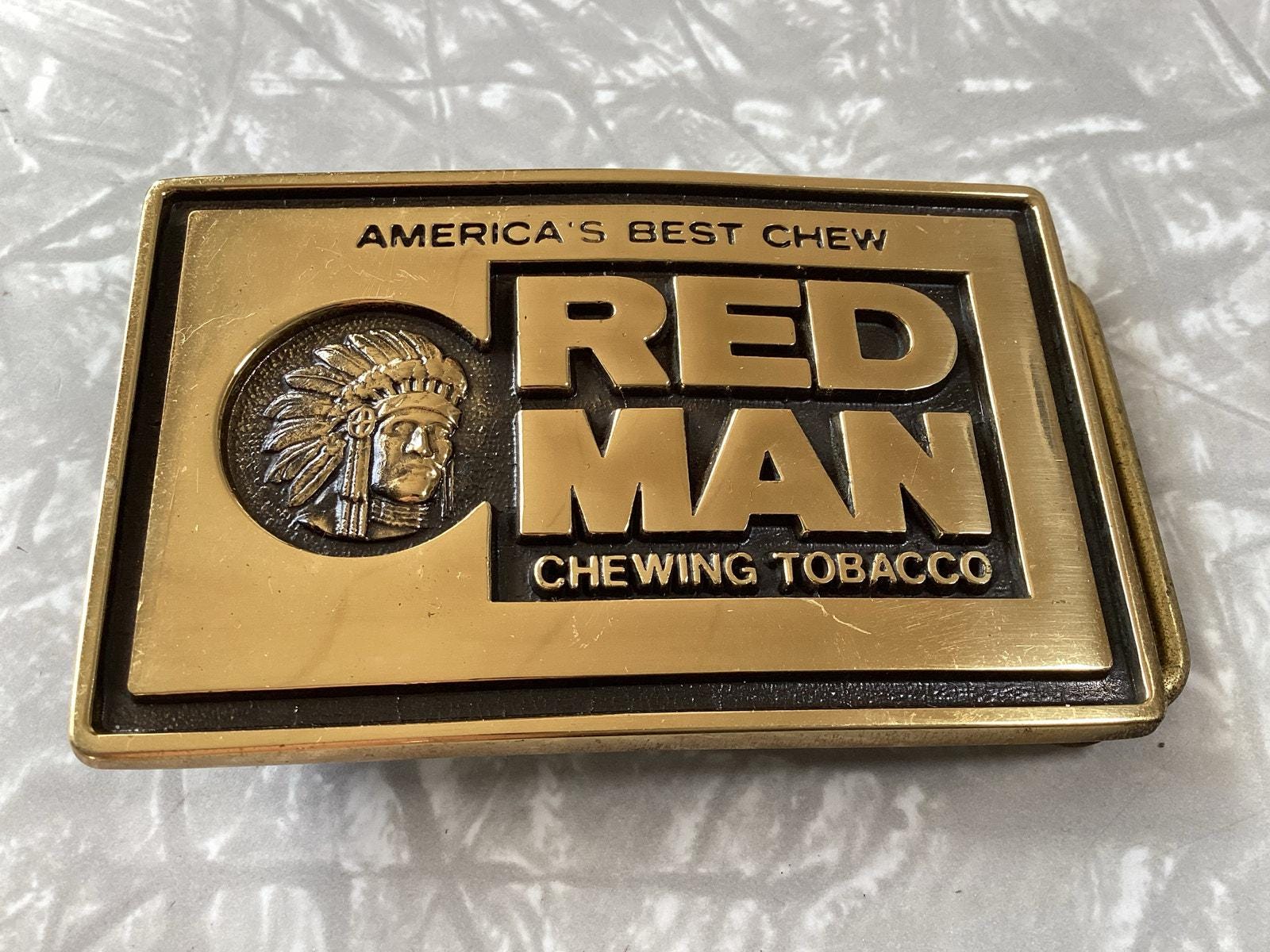 red man belt buckle