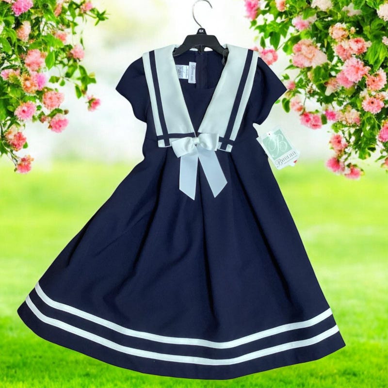size 4 years navy sailor dress