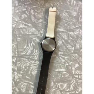 Vintage Le Watch Quintel 80s Memphis Style Black White Watch Primary Color Hands image 4