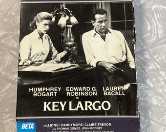 Key Largo Betamax NOT VHS Movie 1948 renewed 1975 Humphrey Bogart Lauren Bacall B&W