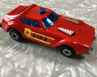 1970s Vintage Matchbox Superfast 64c Fire Chief Car Toy