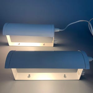 Set of 2 Vintage Happylight White Wall Lamp Minimalist Design 80s Postmodern Wall Lamp Wall Lighting Rotatable Reading Lamp Bedside Lamp