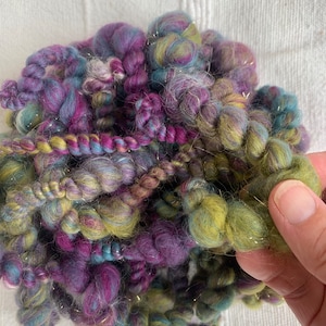 Handspun coiled art yarn