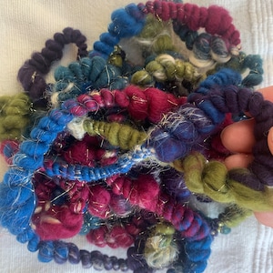 Handspun coiled art yarn