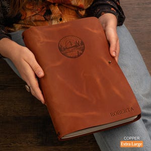 Gift for Artist, Extra Large Leather Journal, A4 Leather Journal Gift for Artist, Handmade Leather Sketchbook