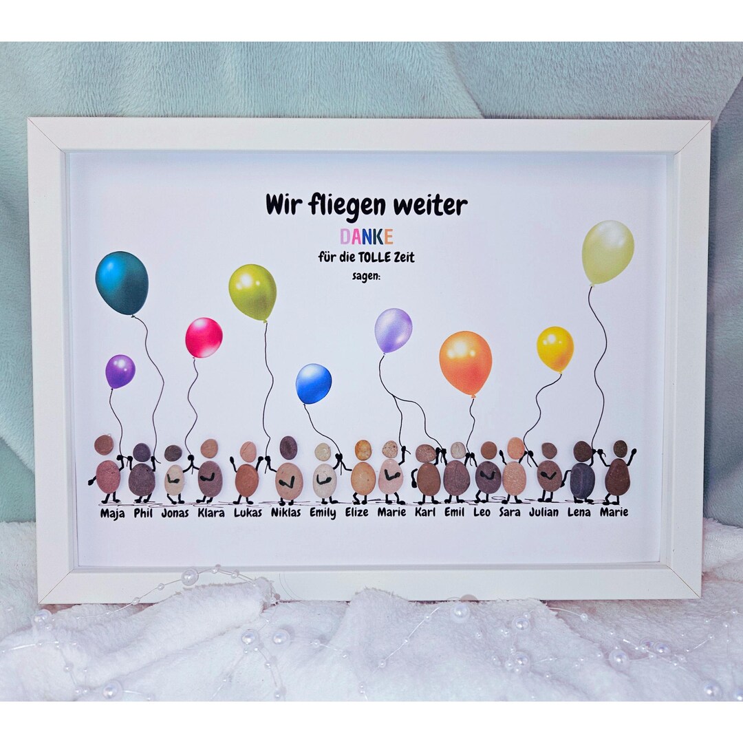 Personalisiertes Abschiedsgeschenk Kita - Holz Filz Schlüsselanhänger