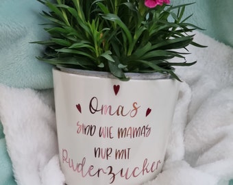 Flower cachepot as a gift for grandma * Birthday gift grandma / grandpa
