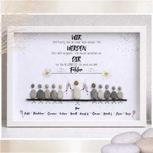 Personalized farewell gift for a colleague, stone picture for a female colleague's farewell, unique gift for a female coworker, gift for retirement or job change