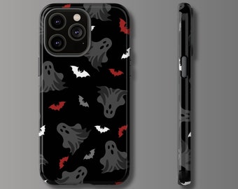 Fantasmi e pipistrelli Cassa del telefono dura spettrale per iPhone 14 13 12 11 Pro Max 14 Plus Google Pixel 7 6 5 Custodia Samsung Galaxy S23 S22 S21 S10