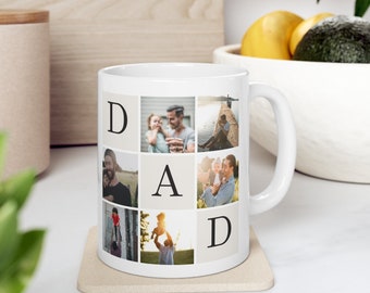 Verjaardagscadeau voor papa, aangepaste fotomok, koffiemok met foto, gepersonaliseerde fotomok, Vaderdagmok, aangepaste fotomok